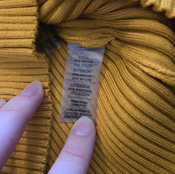 Karl Lagerfeld Yellow Button-Up Ribbed Women's Sweater - Picture 8 of 10